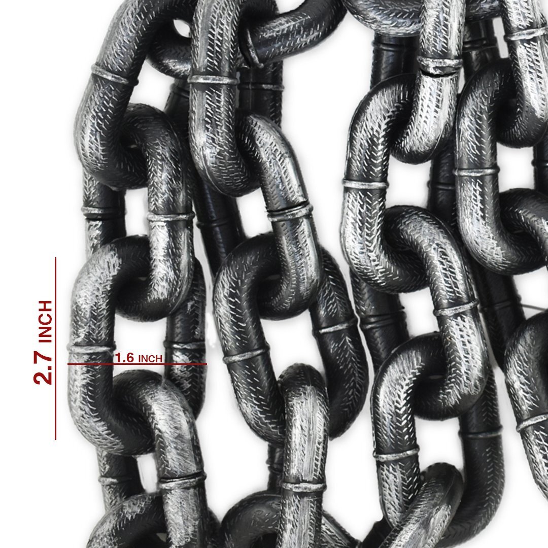 Plastic Chain - Halloween Plastic Chain - Grey And Black Chain