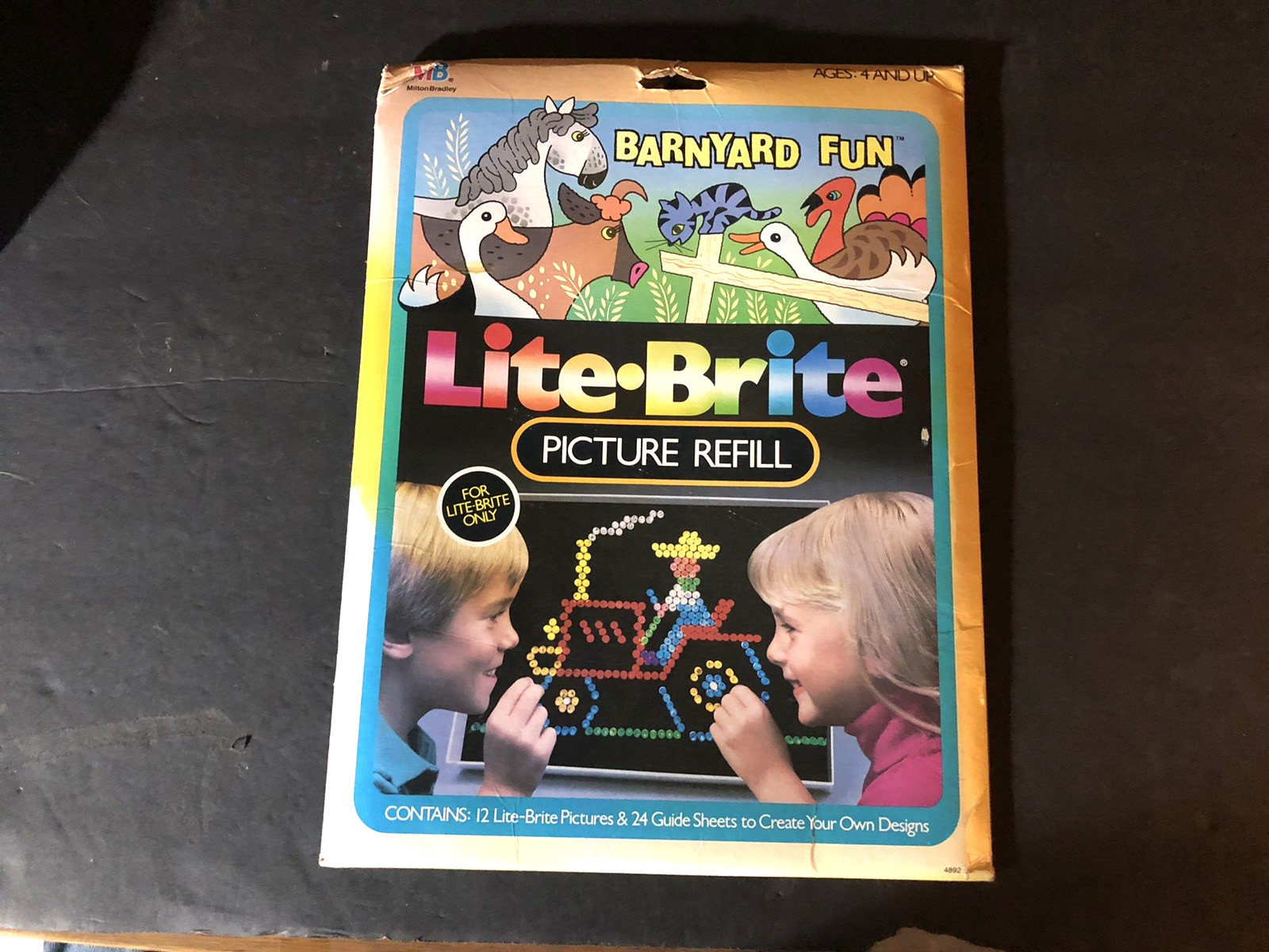 1988 Vintage Sealed  Lite Brite 36 Refill Sheets Unopened NEW Barn Yard Fun