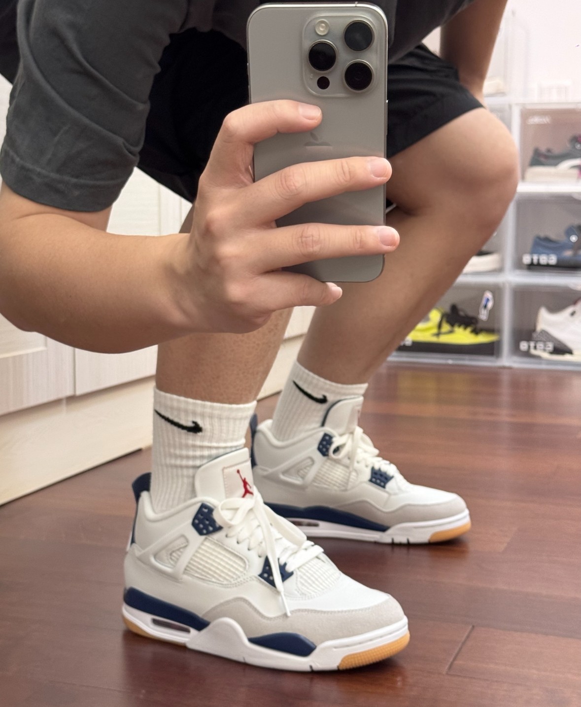 Jordan 4 Retro SB "Navy Blue" Men's Mid Top Basketball Shoes Size 7-12