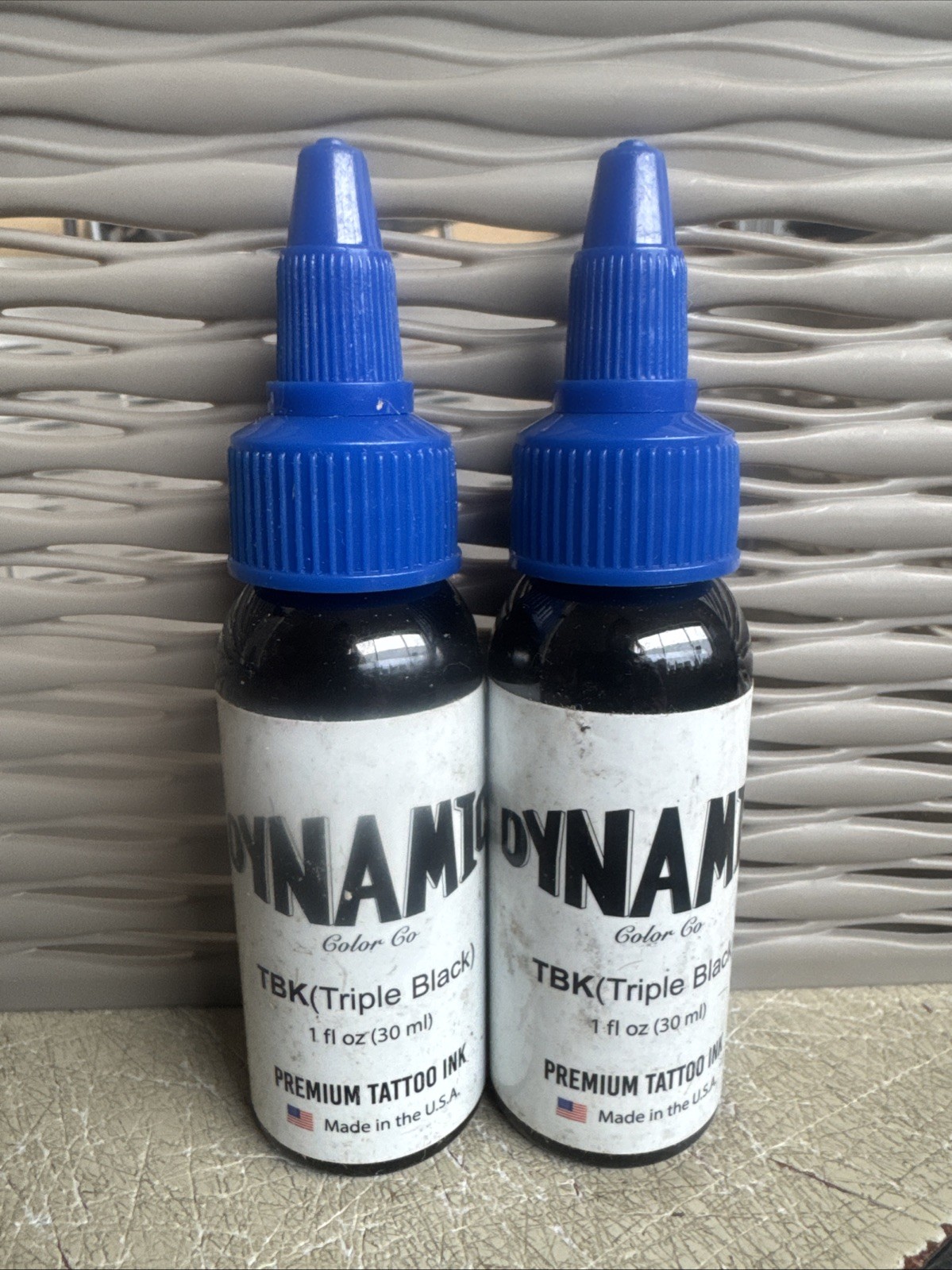 Lot of 2 - Dynamic Color Co TBK Triple Black Premium Tattoo Ink - 1oz