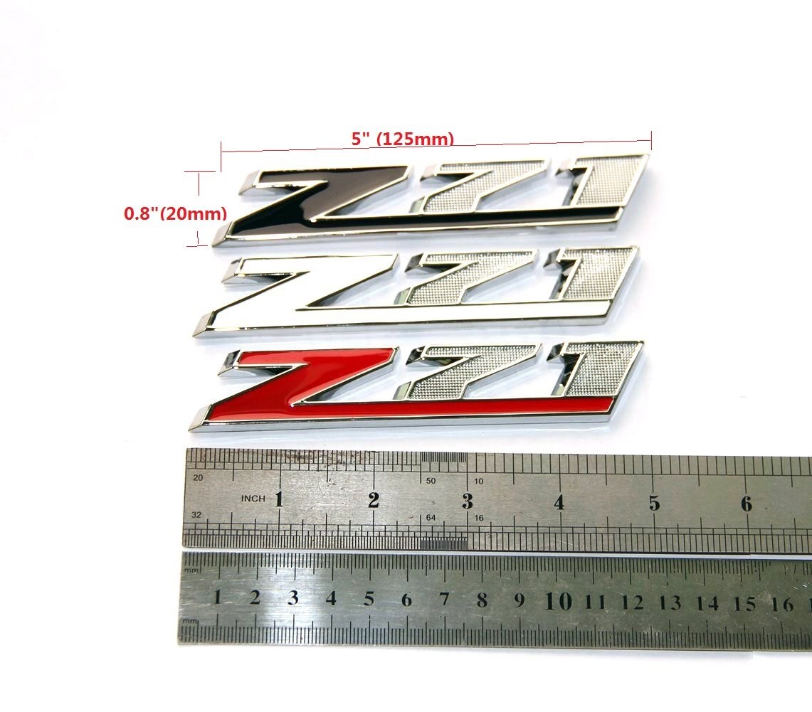 Yoaoo 1x White Grill Z71 Emblem Badge Compatible with Chrome white