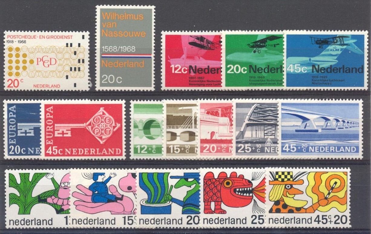 NL - NETHERLANDS 1960-1969 MNH 10 complete year sets
