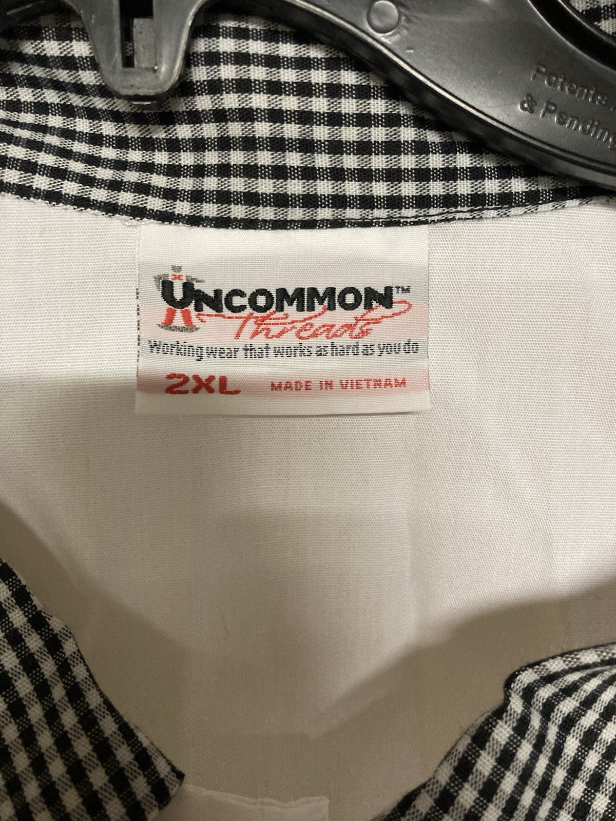 Uncommon Threads Kitchen Chef Shirt White With Black & White Collar/Cuff 2XL