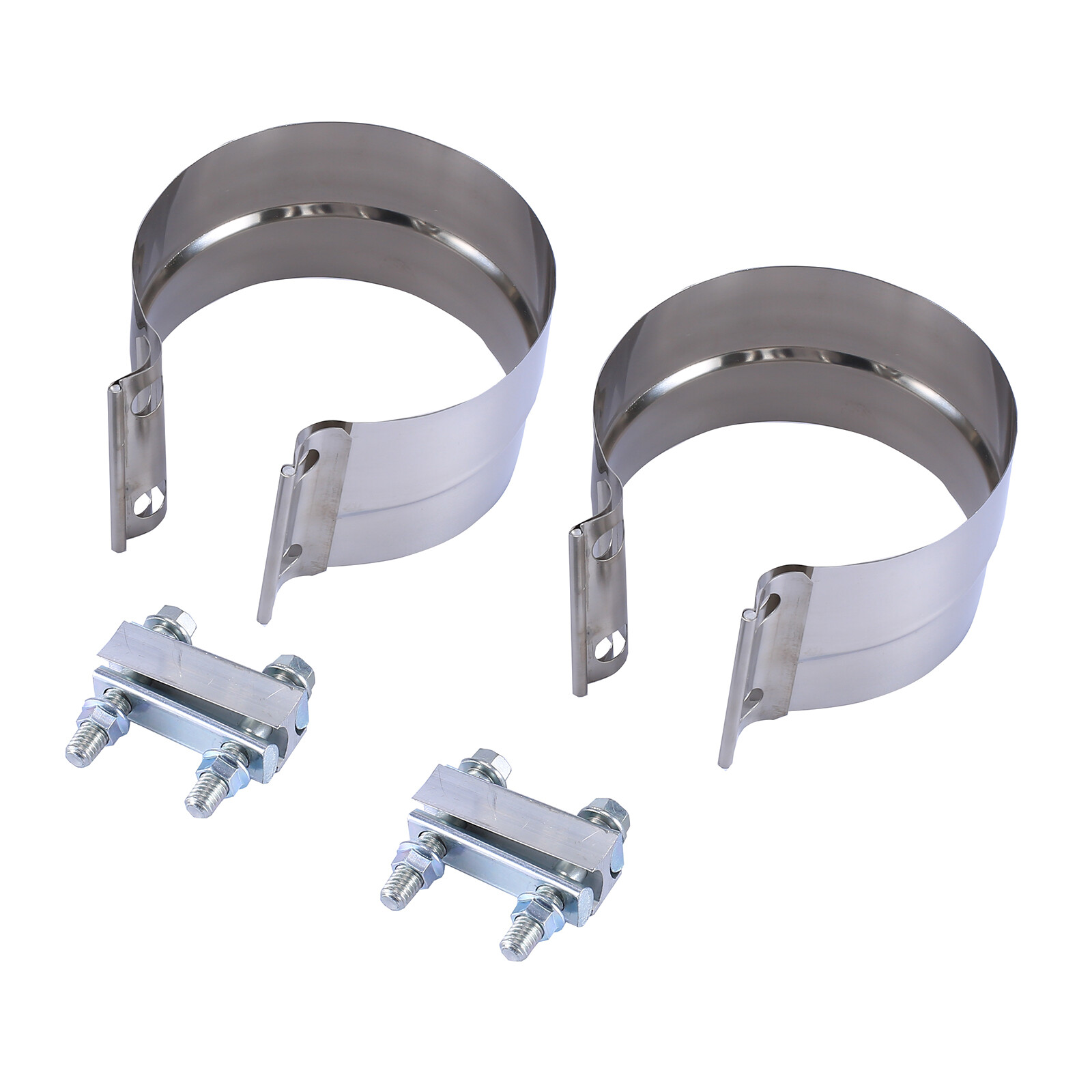 2Pack 5" inch Stainless Steel 304 Lap Joint Clamp Heavy Duty Exhaust Band Clamp