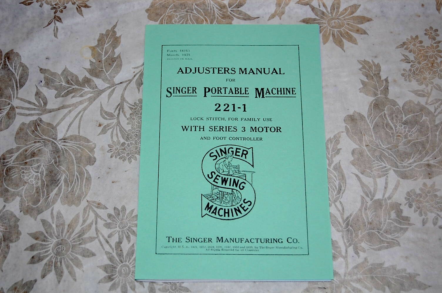 3-Books Library Service Manuals Singer Featherweight 221 & 221K Sewing Machines