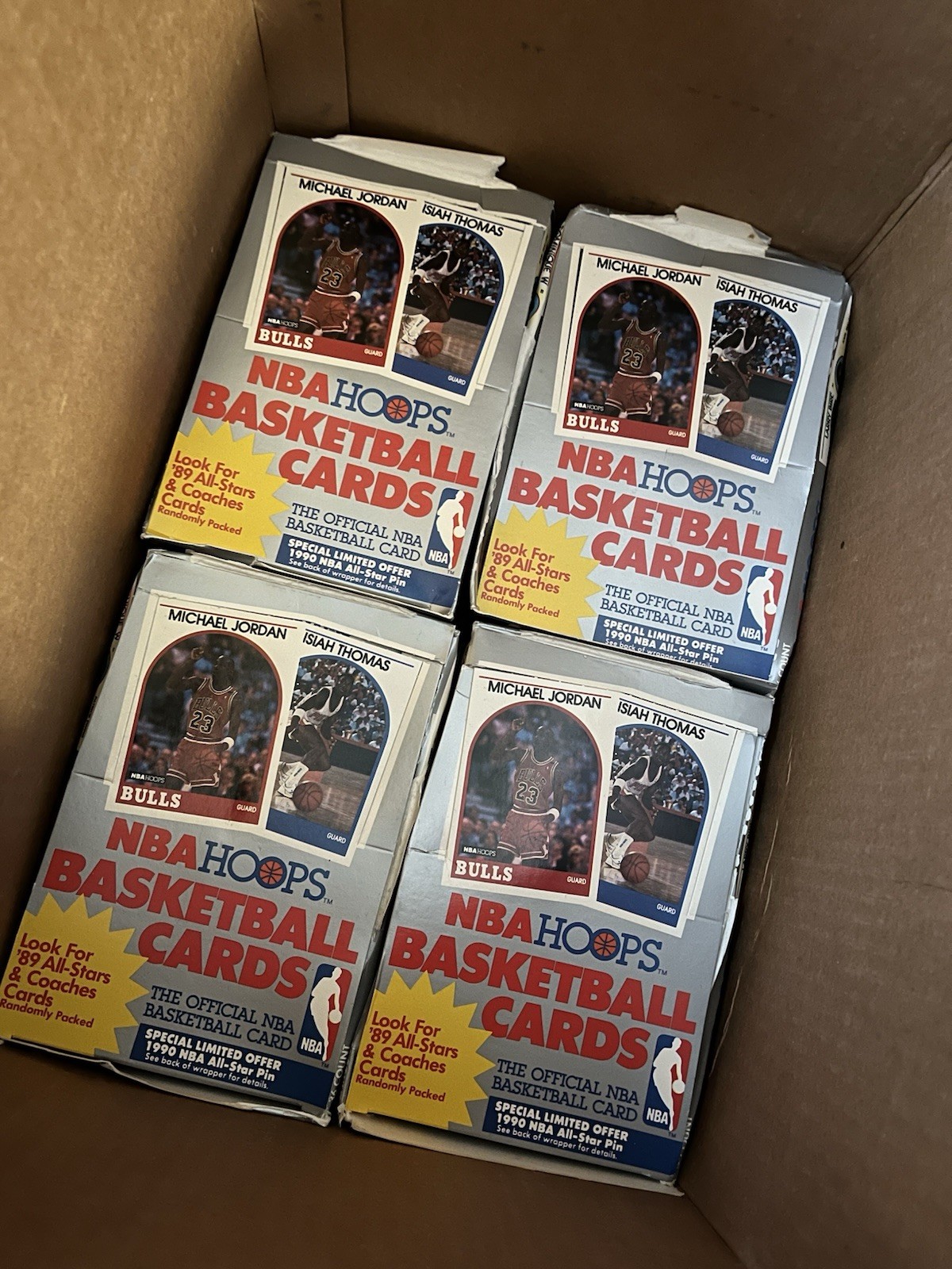 1 Box (2nd layer) FASC 1989 Series 1 NBA HOOPS 36 sealed packs (Jordan cover)