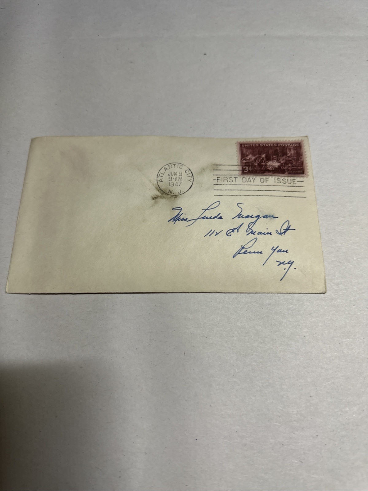 1947 First Day of Use The Doctor Stamp Cover Letter Envelope
