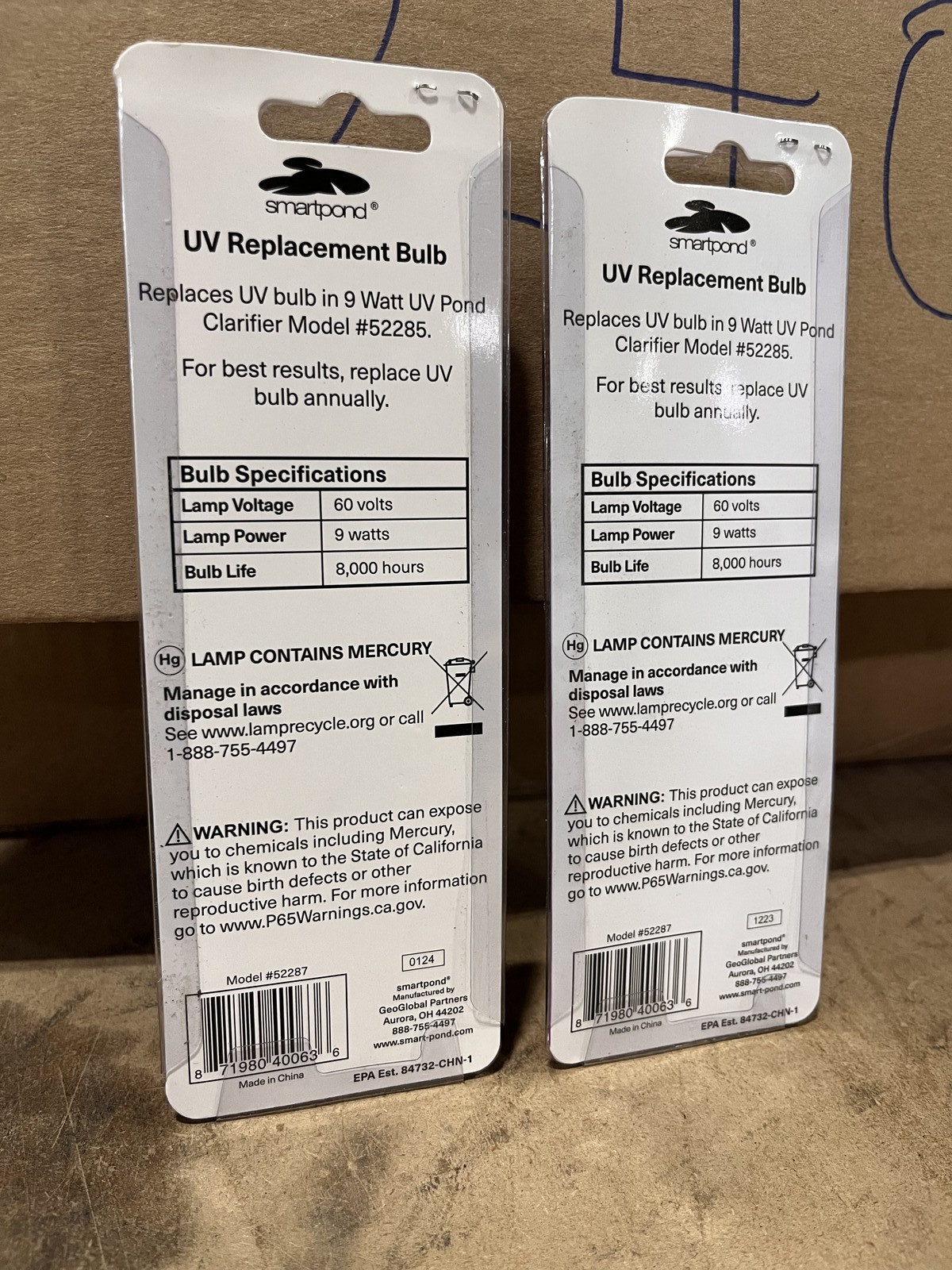 (2-Pack) Smartpond Replacement Bulb Green Stop UV Clarifier Clean And Clear 9W