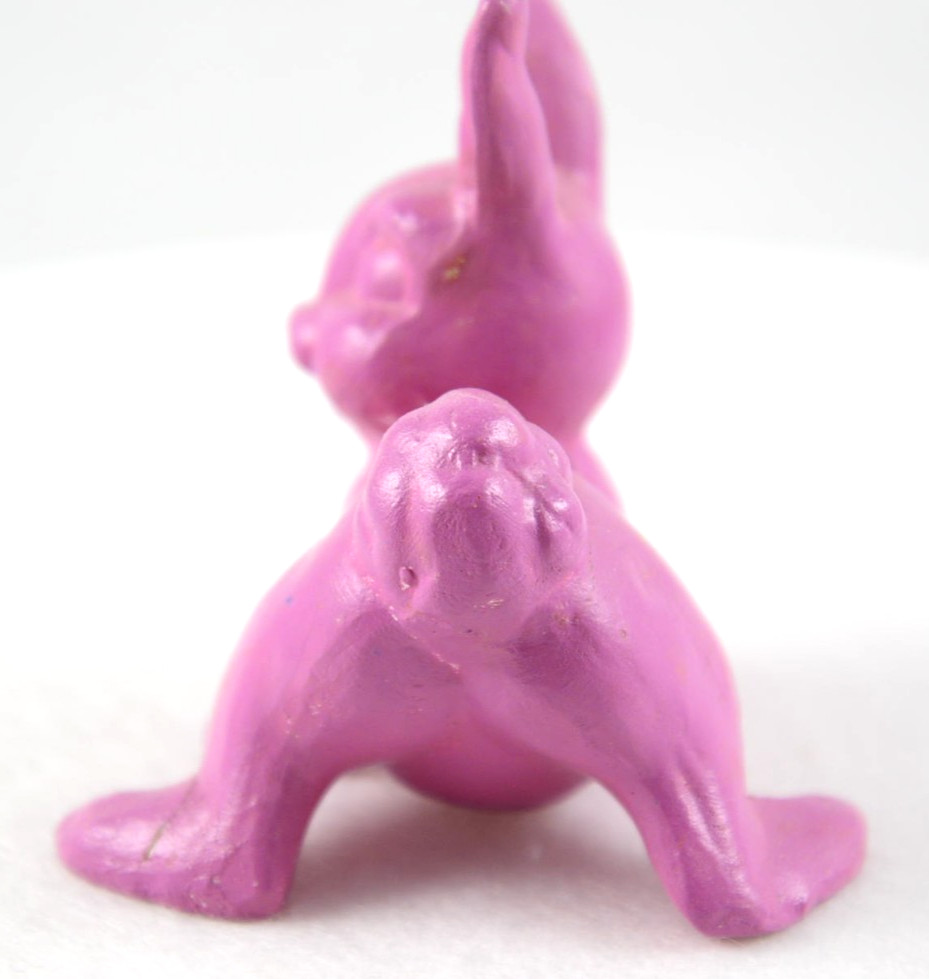 Ceramic Bunny Rabbit Pink 2.5 Inches Tall