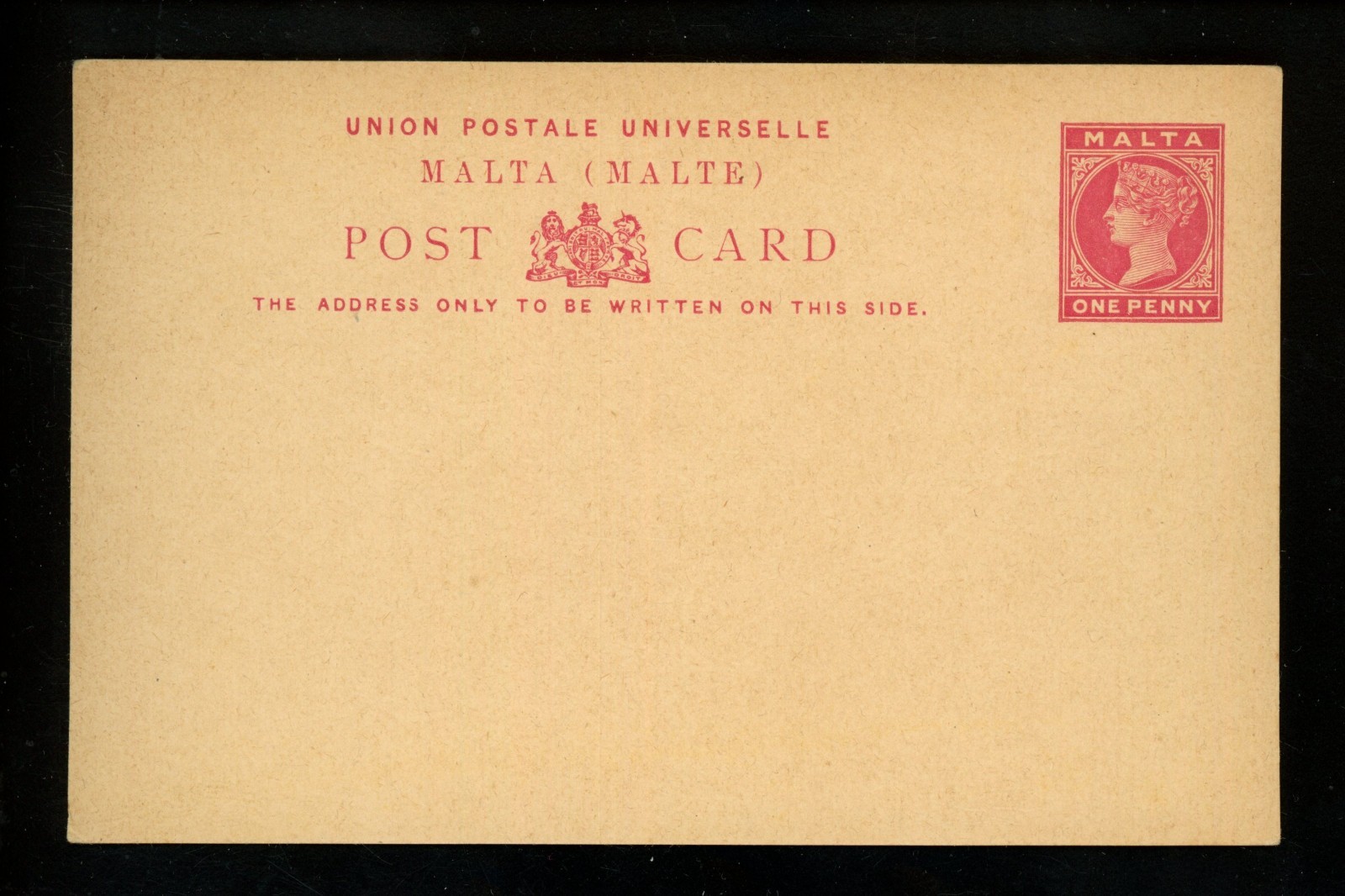 Postal Stationery H&G #1 Malta postal card 1884 Vintage