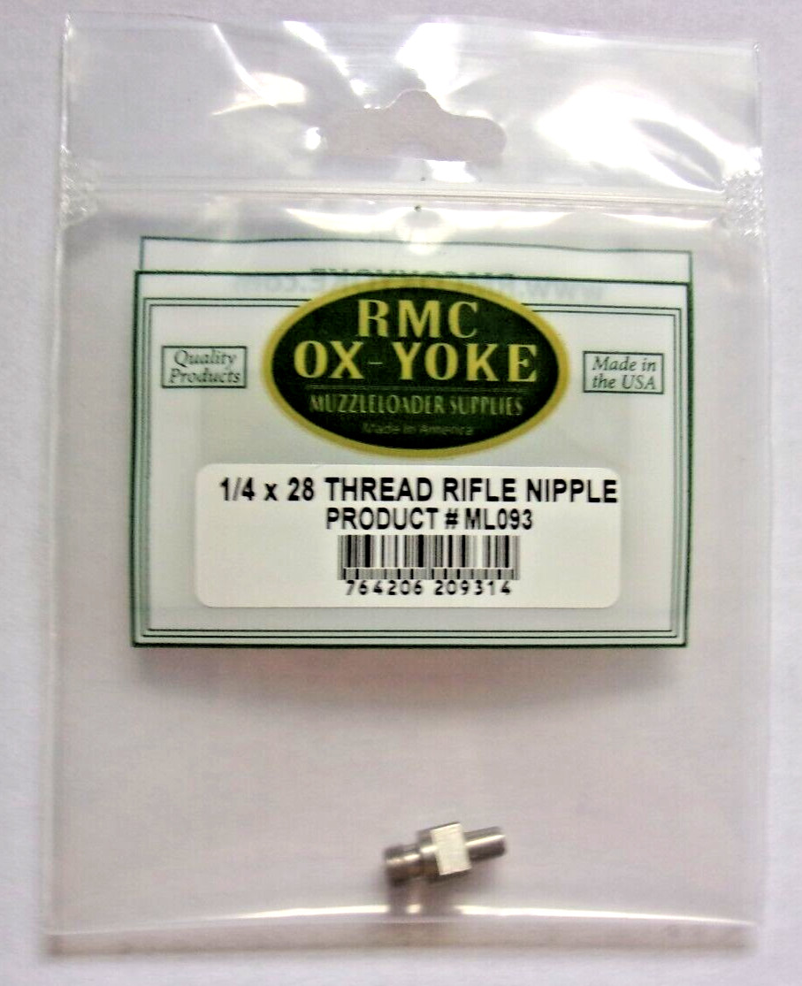 Rifle Nipple 1/4x28 #11 Caps - Stainless - * See Chart -For T/C Pedersoli Dixie