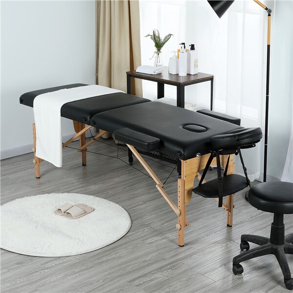 Portable Massage Table Lash Bed Tattoo Table Beauty Folding Bed Adjustable, Used