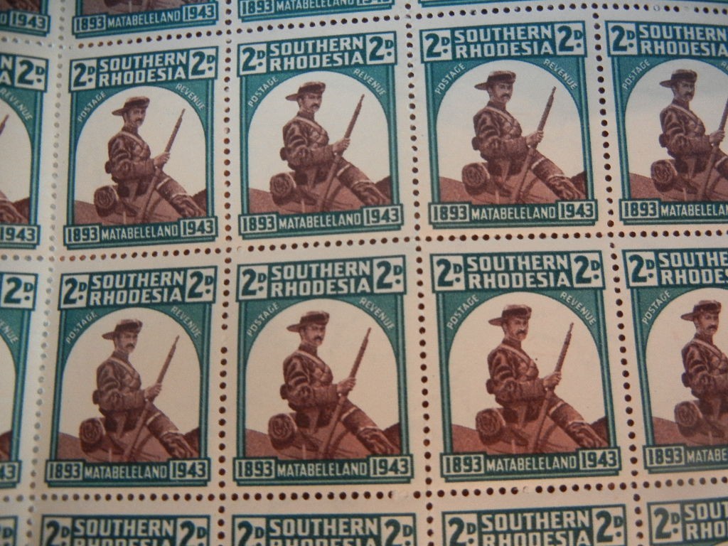 Southern Rhodesia - Issued: 1 November 1943 - LOT OF 50 2d Mounted Pioneer MNH