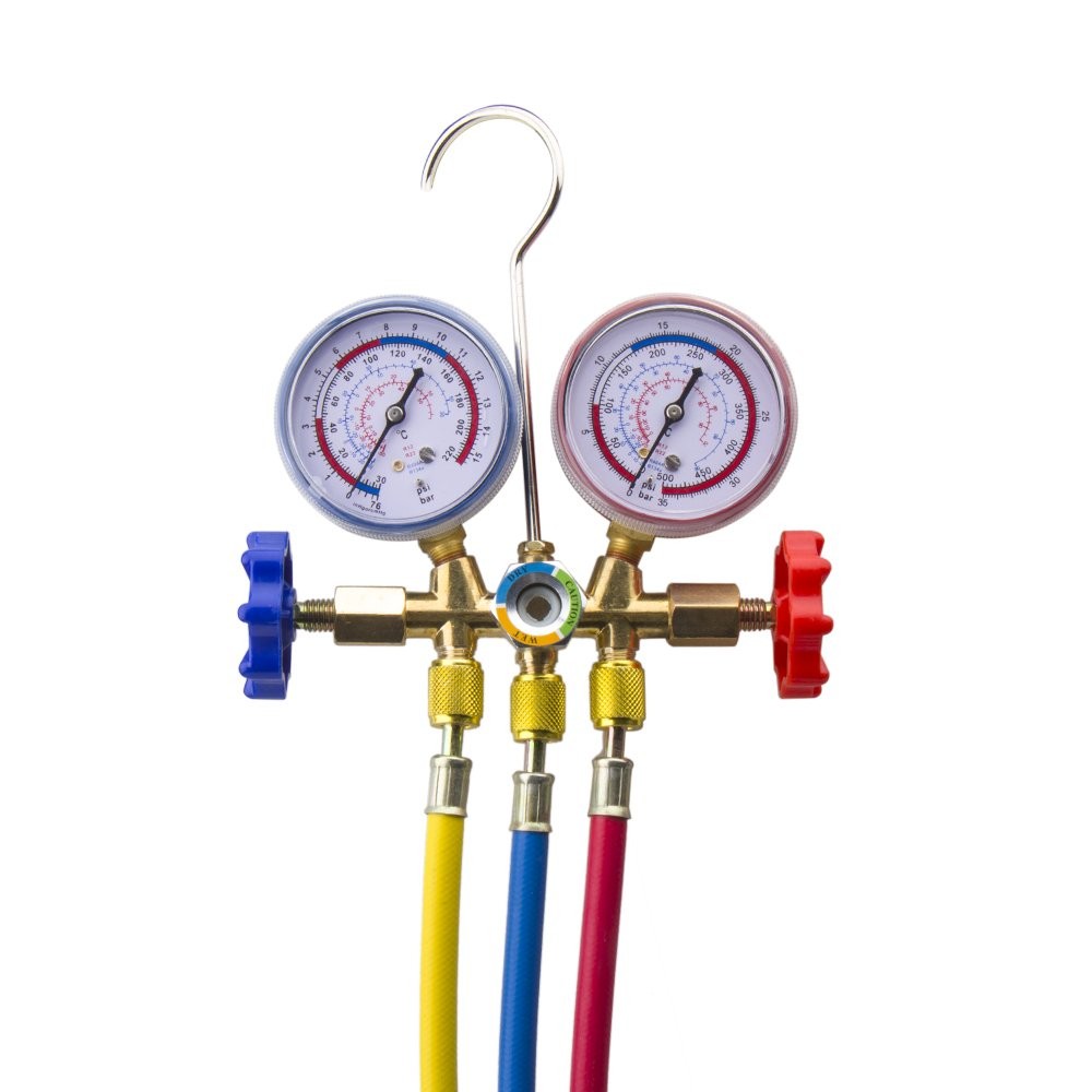 A/C Manifold Gauge Set for Refrigerant HVAC Refrigeration Charging Service