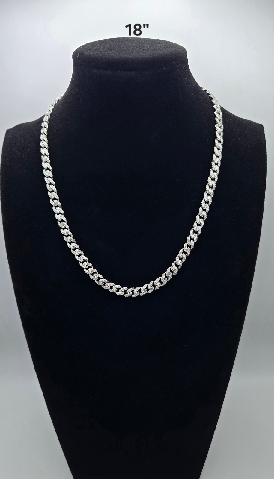 Genuine MOISSANITE Miami Cuban Chain Necklaces 6mm, 925 Sterling Silver, Icey