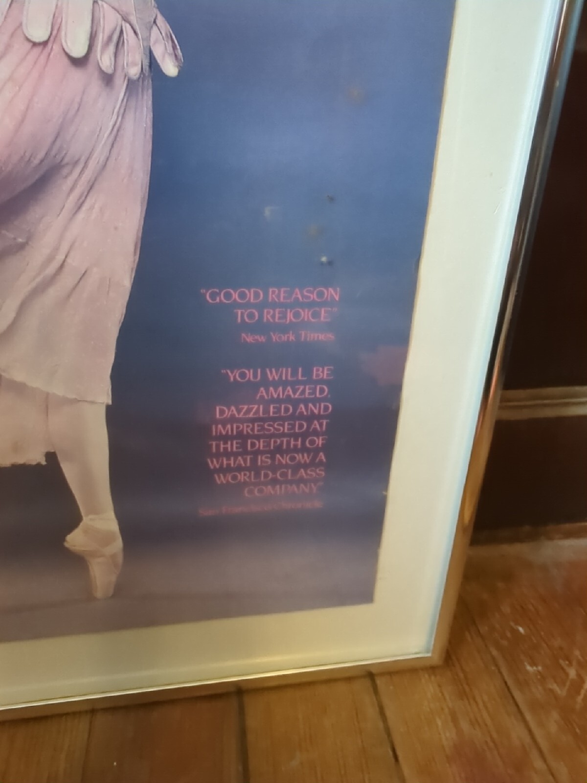 1984 SAN FRANCISCO 52nd BALLET FRAMED POSTER SIGNED EVELYN CISNEROS VTG