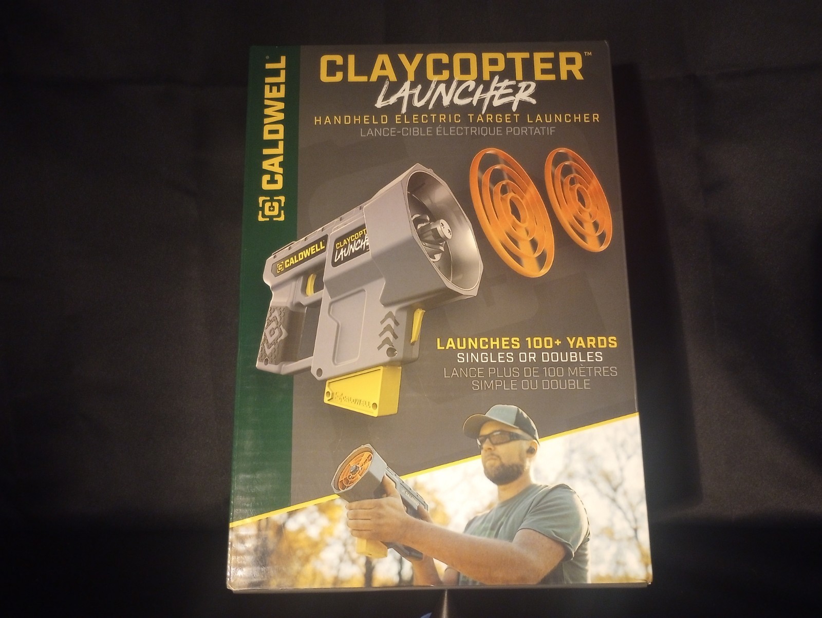 Caldwell Claycopter Handheld Electric Target Launcher with 100 Targets