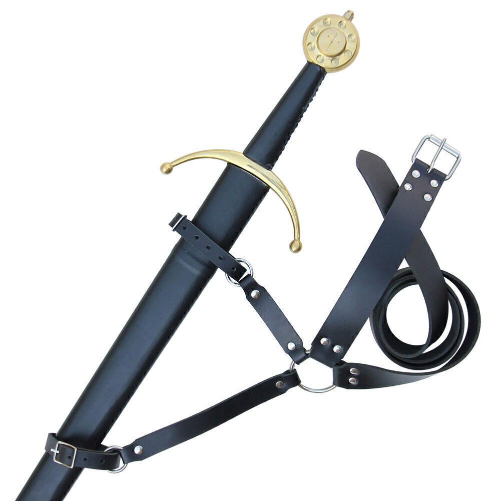 Medieval Leather Sword Dagger Frog Leather Sword Belt Sword Holder Belt