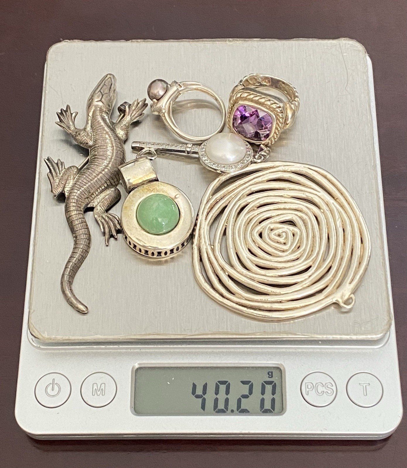 40 grams Sterling Silver Lot 925 Jewelry Rings Pendant Brooch
