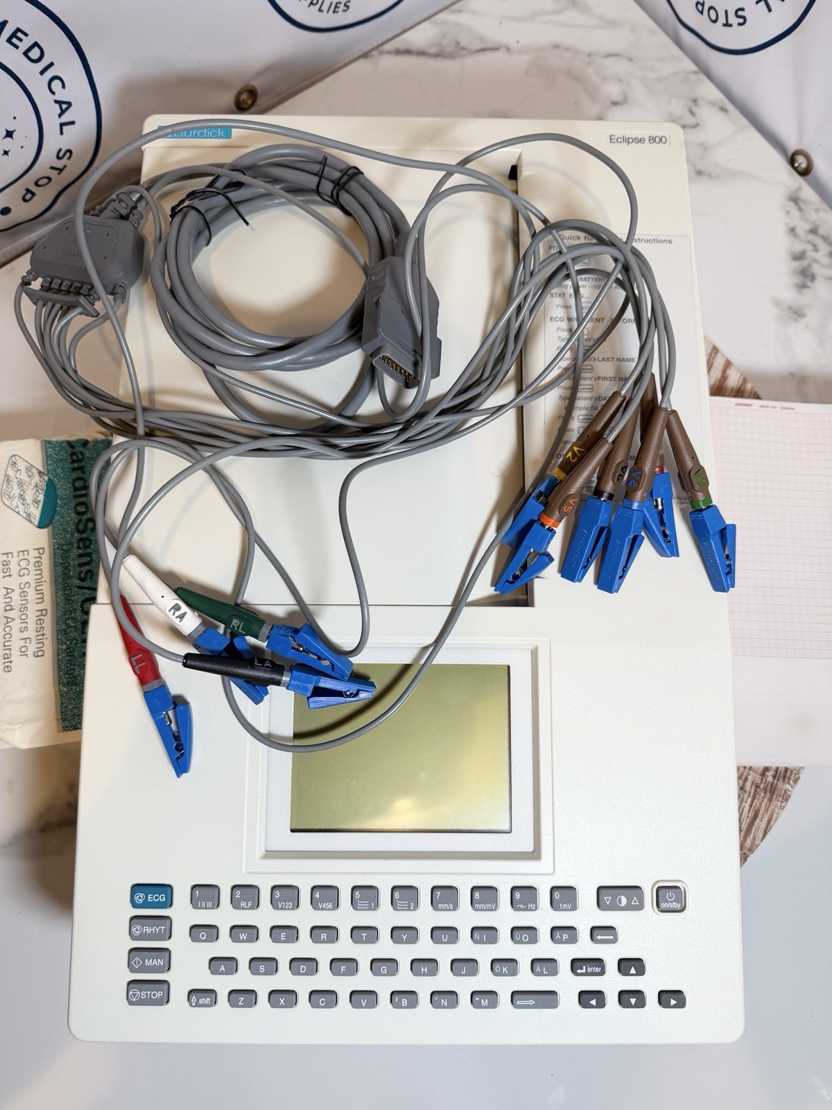 Burdick Eclipse 800 ECG/EKG Electrocardiograph Machine / Parts or Repair