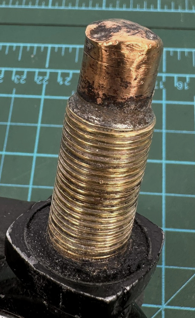 Antique Moore Motor Semaphore Car Hood Ornament Temp Gauge Danger Cool Average