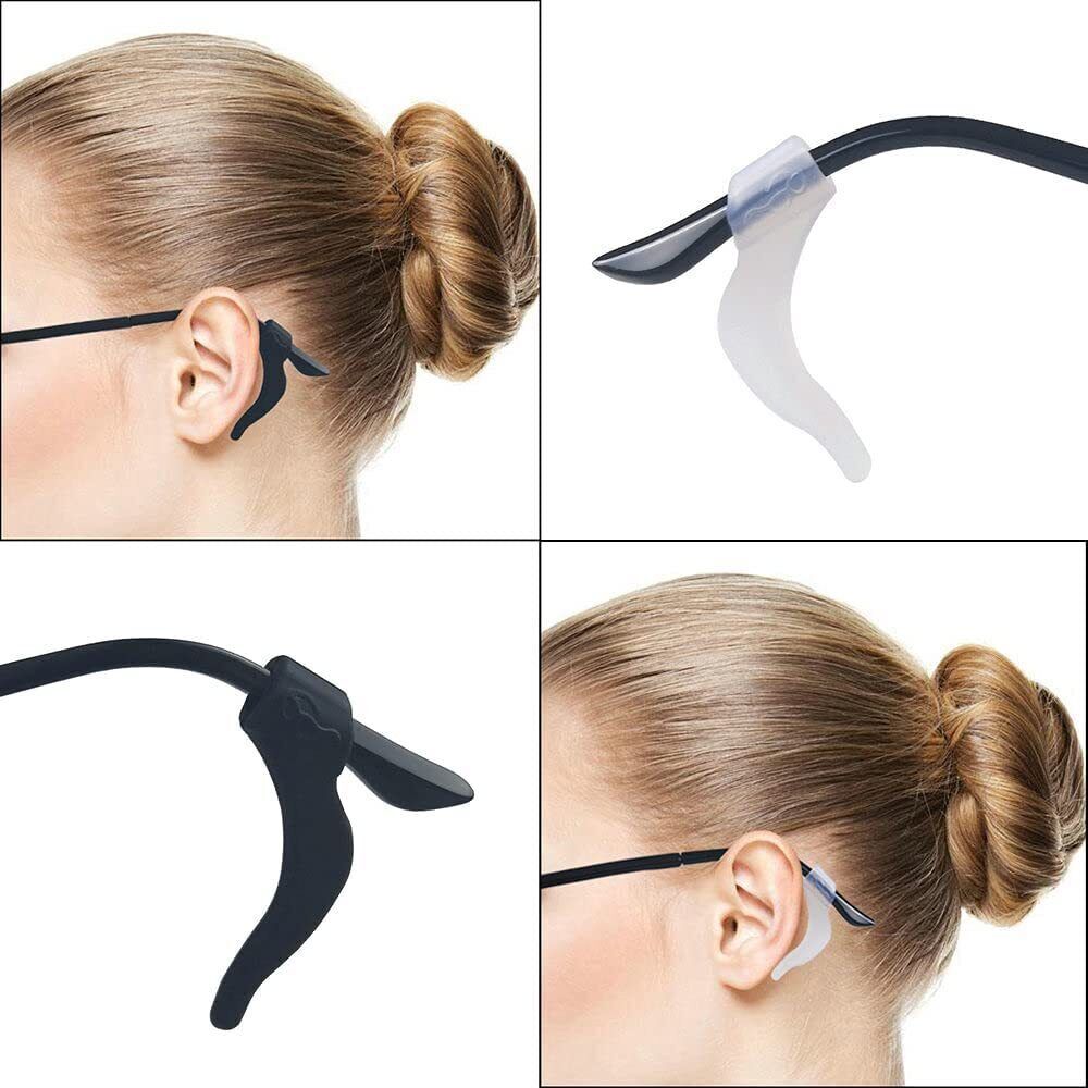 4 Pair Anti Slip Glasses Ear Hooks Tip Eyeglasses Grip Temple Holder Silicone US