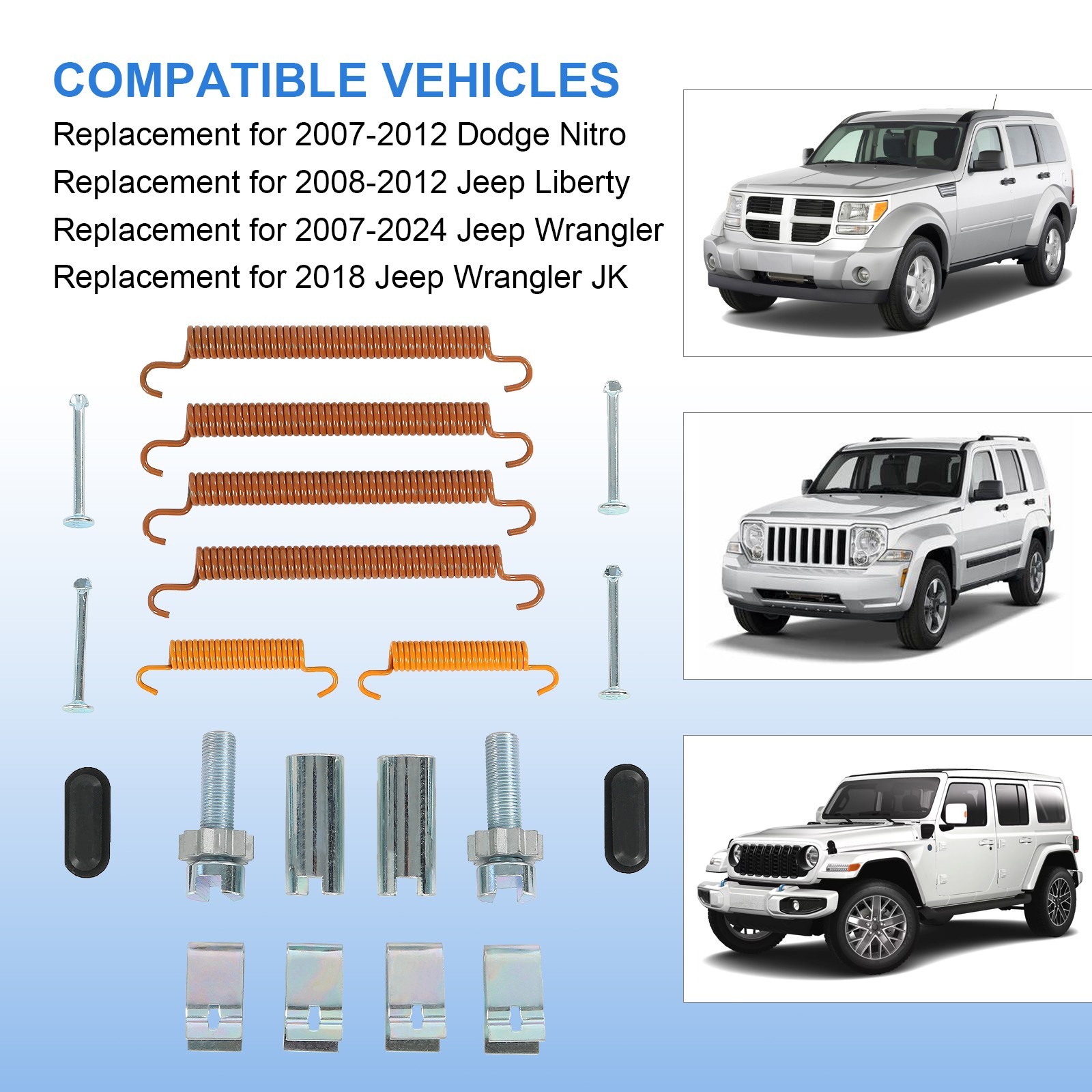 For Jeep Liberty 2008-2012 18K1773 Gold Rear Parking Brake Hardware Kit Set