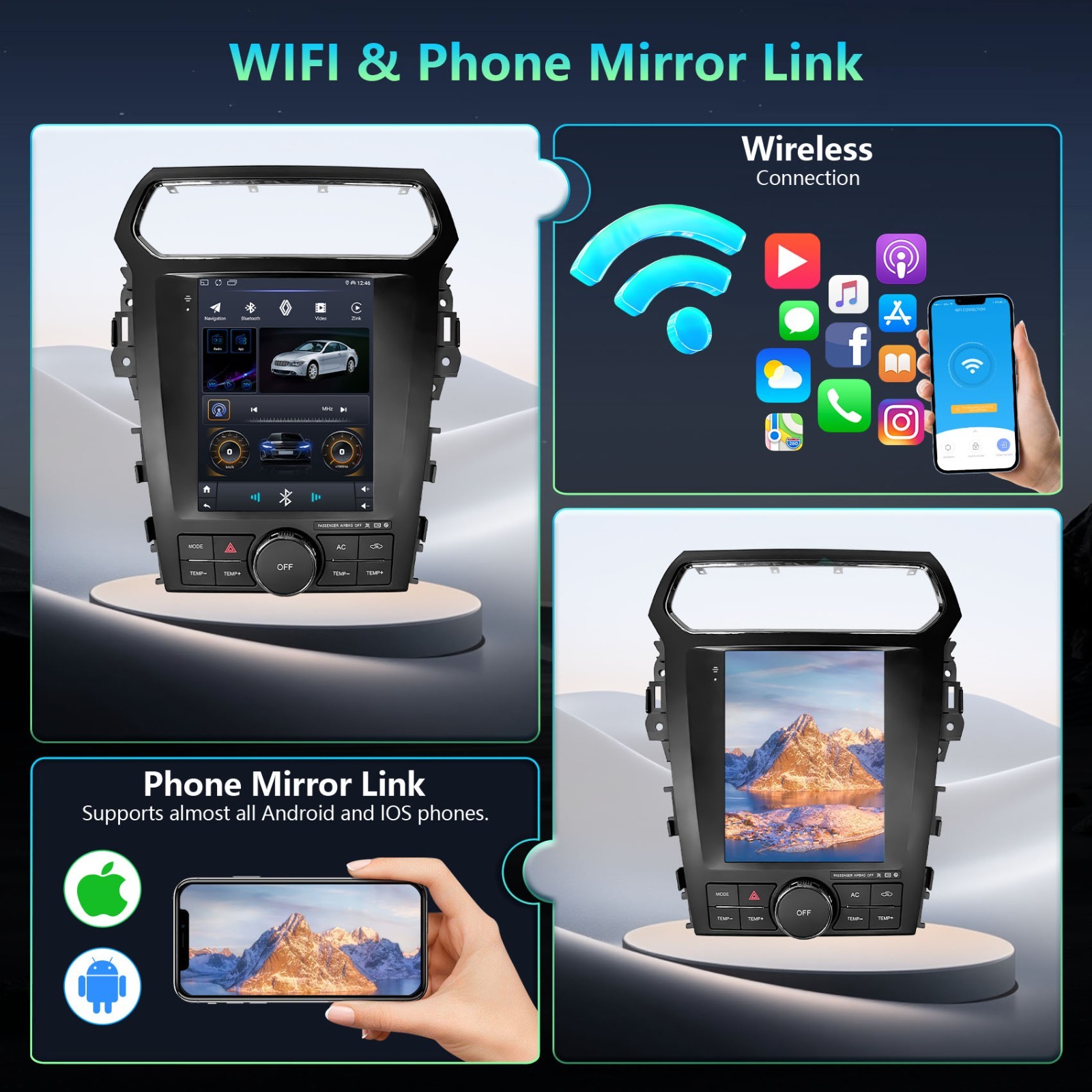 9.7" Car Stereo Radio For Ford Explorer 2011-2019 Android 13 GPS Nav WIFI FM RDS