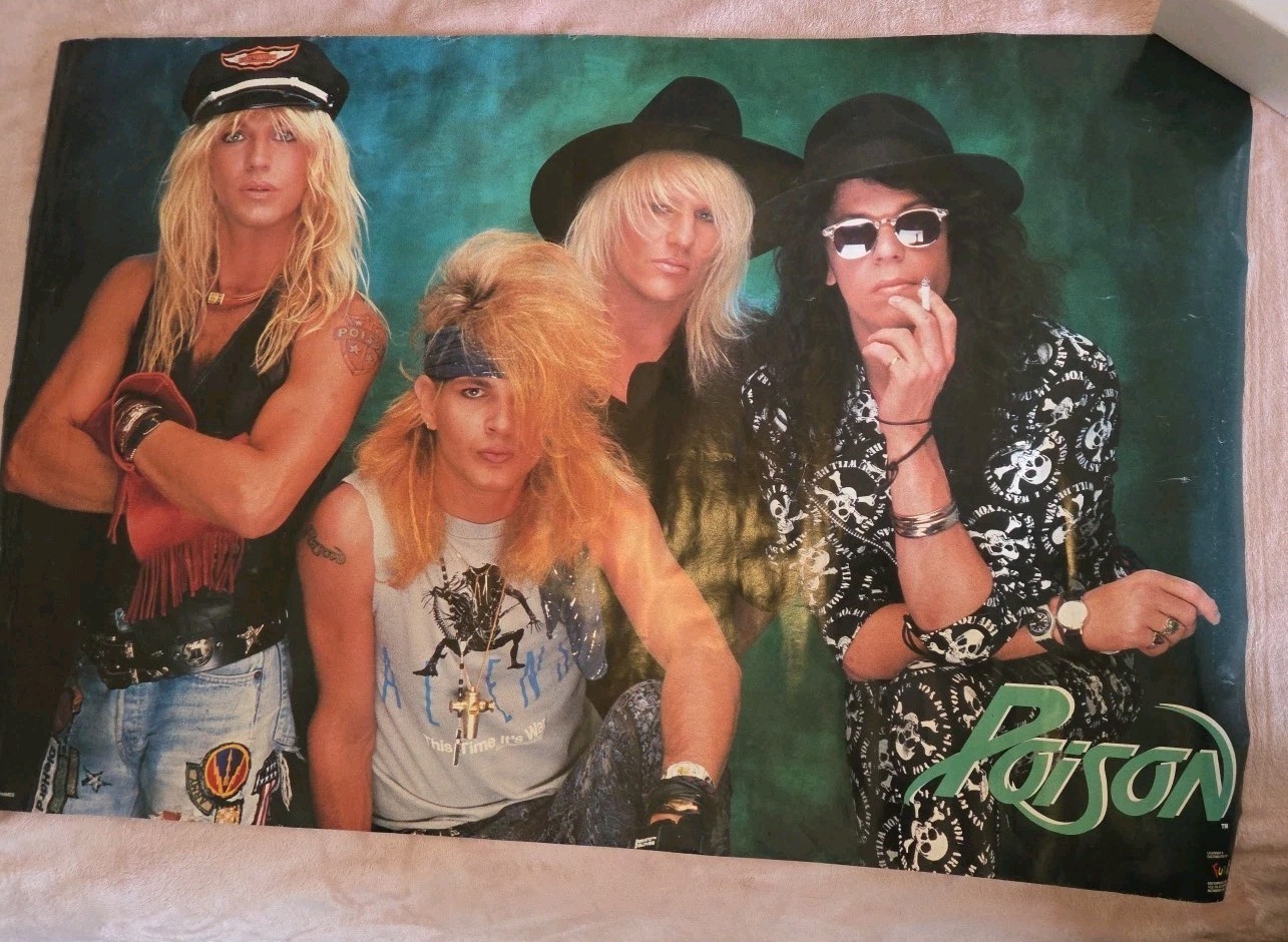 Poison vintage music poster 1988 34 X 22