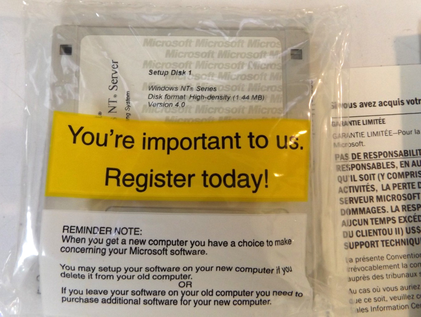 Microsoft Windows NT Server 4.0 Retail Box+SP4+5 Client Access Lic.-Sealed