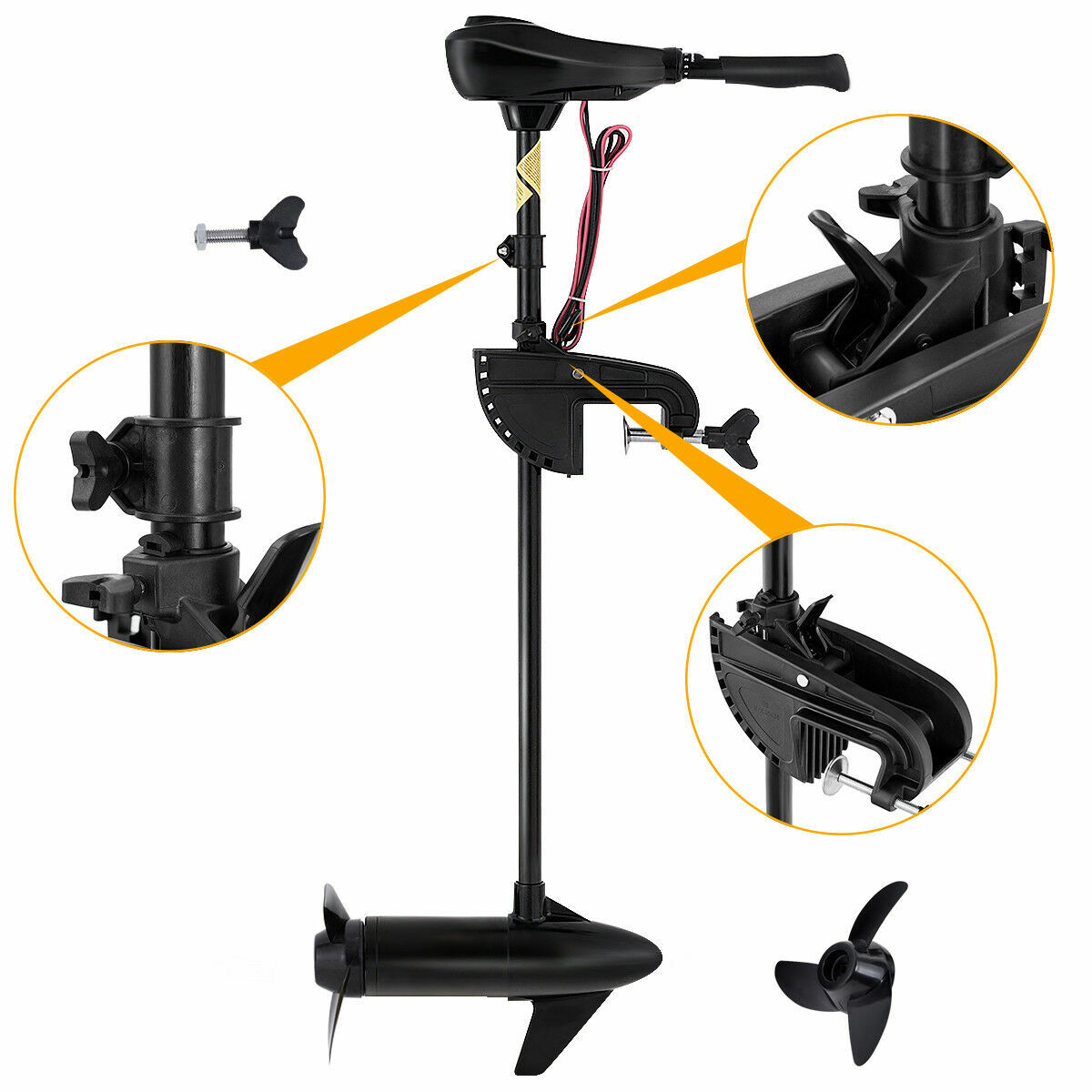 86 lbs Freshwater Transom Mounted Trolling Motor 36" Shaft