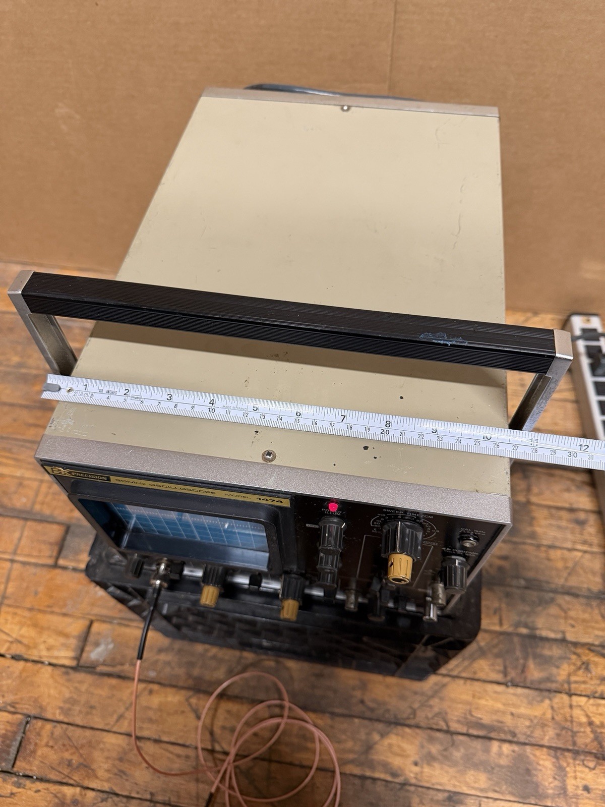 Vintage B&K Precision 1474 Oscilloscope Dual Trace 30 MHz Powers On For Parts