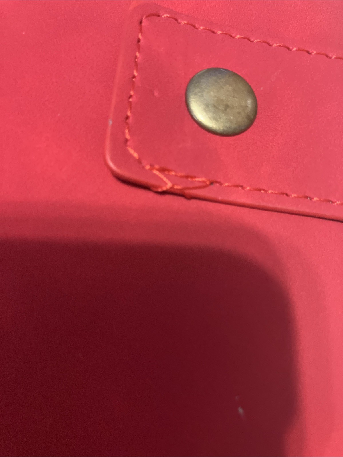 Red Diary Journal Snap Closure Front Pocket Good Condition