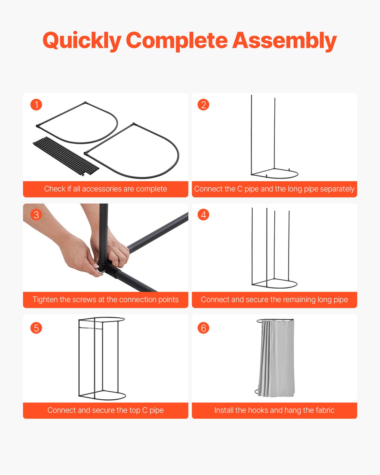Fitting Room Portable Dressing Room 39 in Privacy Space (Semicircular)