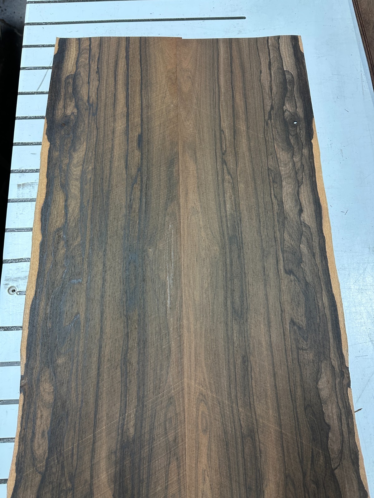 Ziricote Raw Wood Veneer 3 sheets 56'' x 9'' 321A