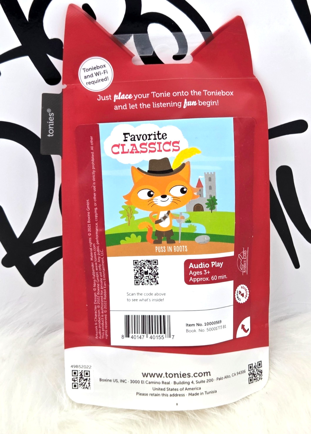 Tonies Favorite Classics Puss in Boots Toniebox Audio Figurine