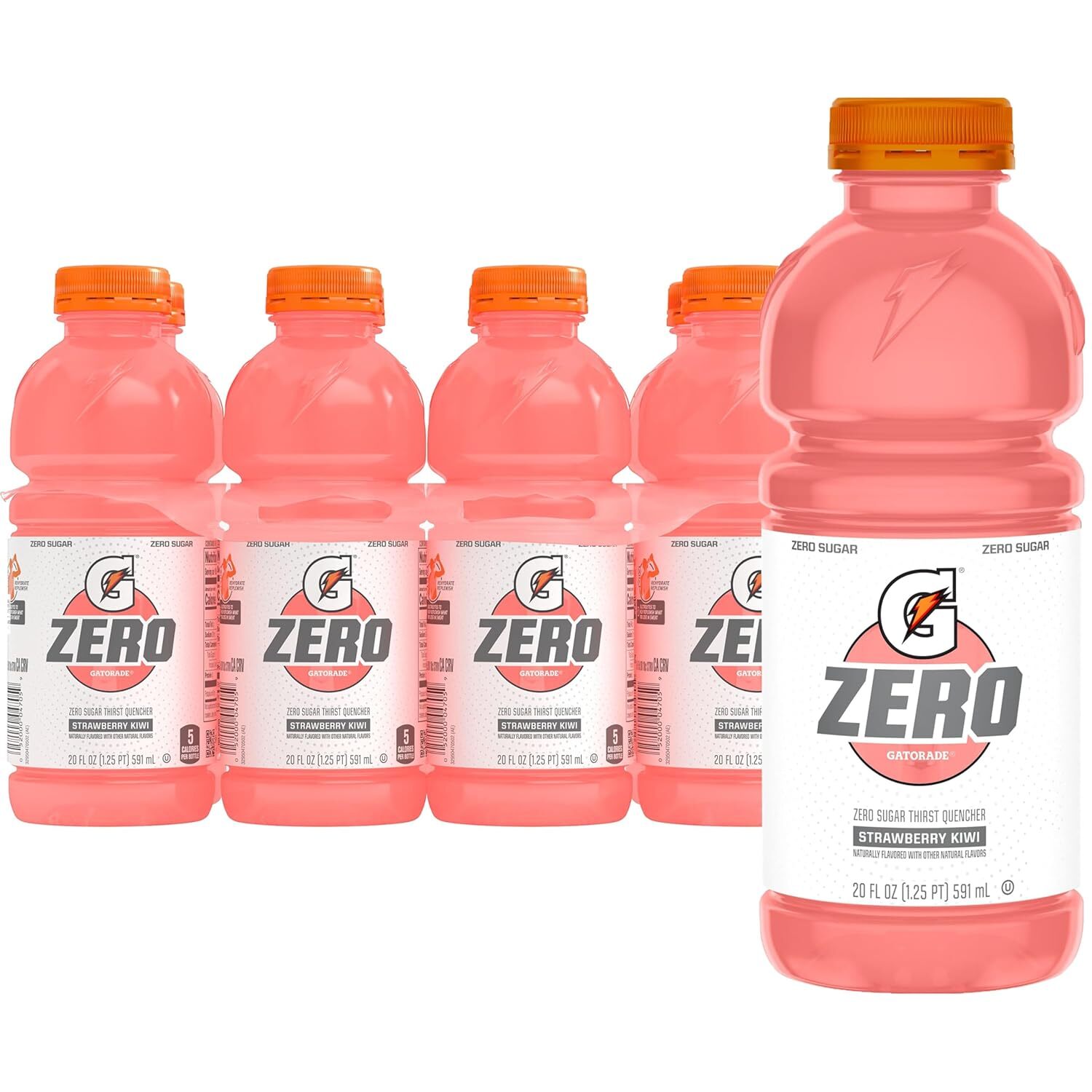 Gatorade Thirst Quencher Zero Sugar Sports Drink, Strawberry Kiwi, 20Oz Bottles,