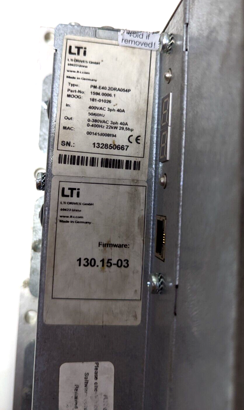 LTi DRIVES PM-E40.2DRA054P Wind Turbine Pitch Control Inverter P/N 1594.0006.1