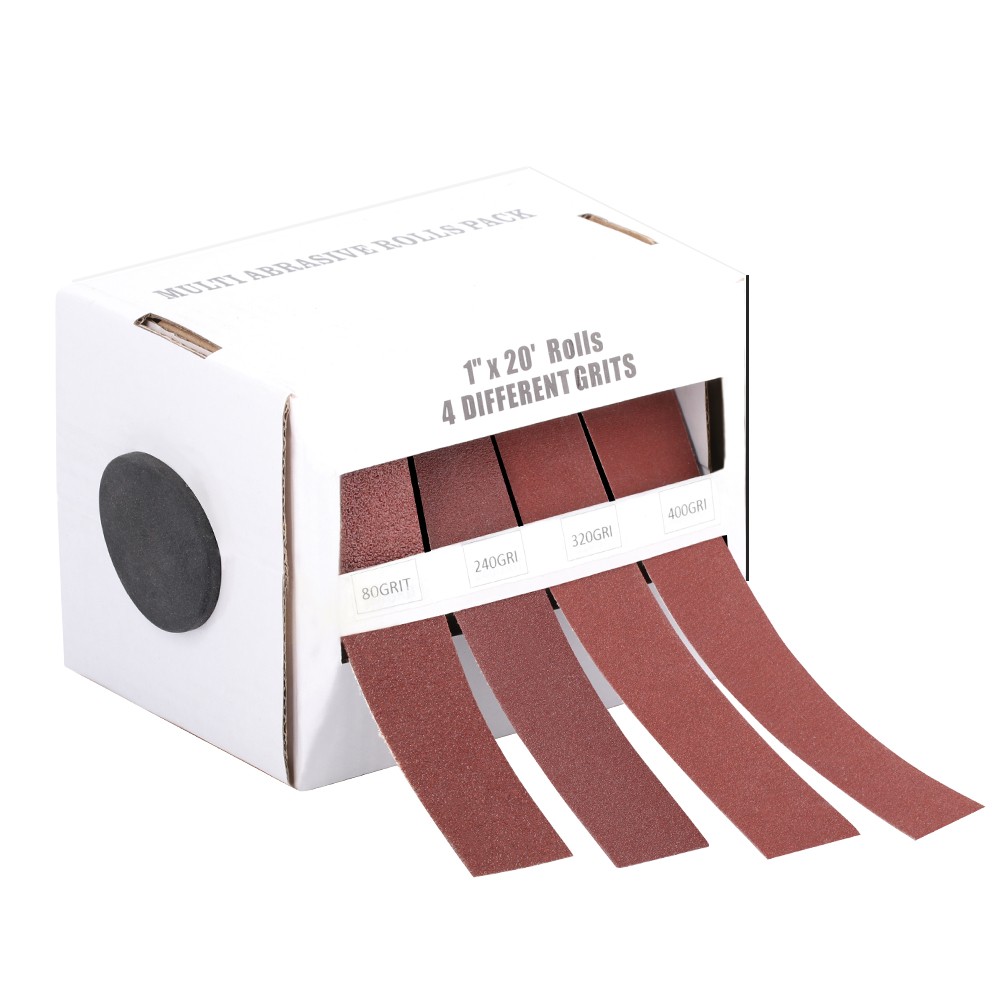 Emery Cloth Roll Multiple Grit Abrasive Sandpaper Roll with Dispenser Wood Metal