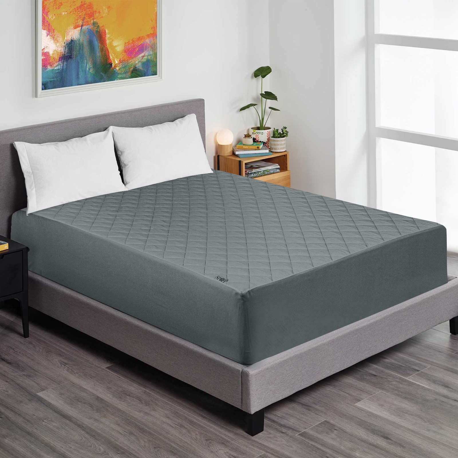 Waterproof Mattress Protector Quilted Fitted Mattress Cover 18" Deep Pocket