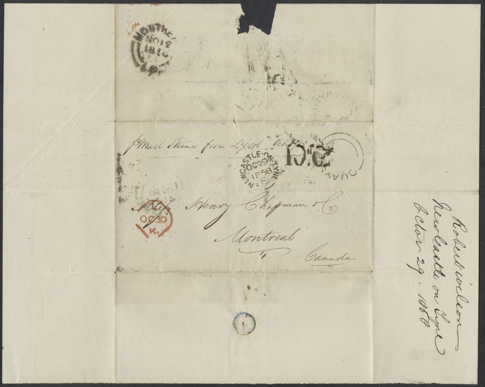 1858 TransAtlantic SFL Quayside England to Montreal