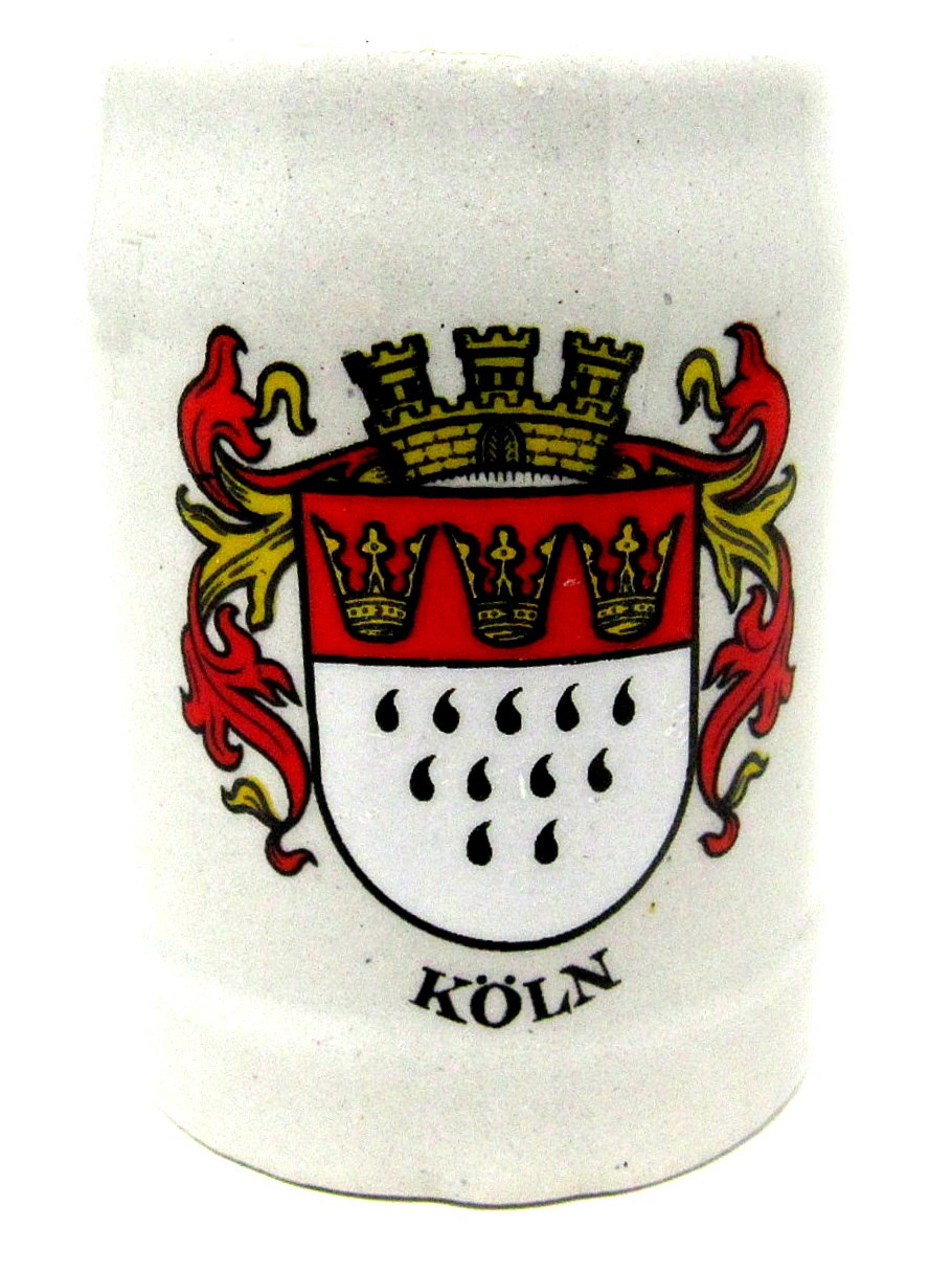 Köln Beer Stein Mug Miniature Stoneware Ceramic Cologne West Germany Vintage