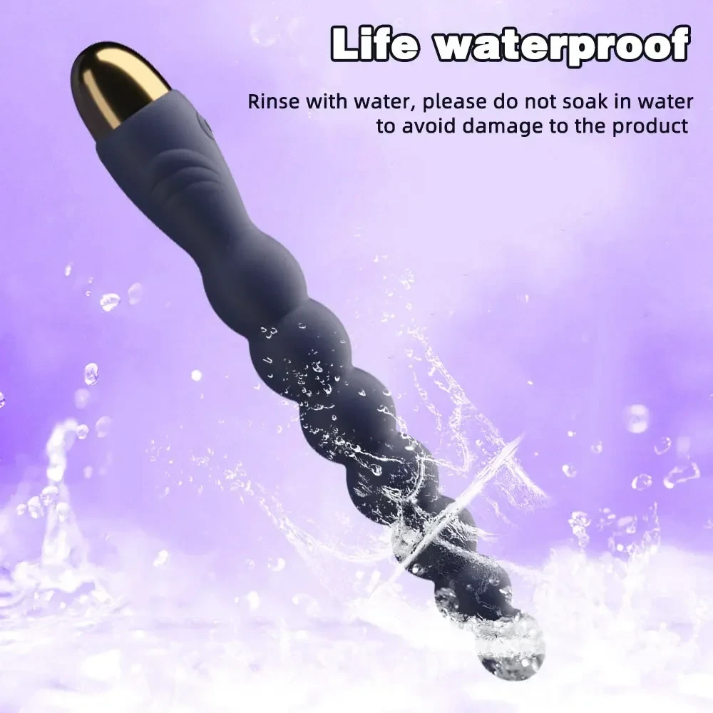 Male-Prostate-Massager-Dildo-Anal-Butt-Plug-Bead-Vibrator-Adult-Sex-Toys-For-Men
