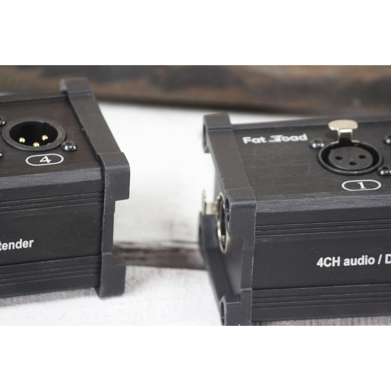 4 Channel DMX Hub XLR Cable Extender 2 Pack Set | RJ45 Ethercon Wire Live Stage