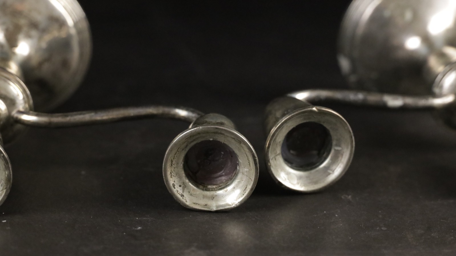 Pair Of Vintage “Empire” Sterling Silver Candelabras #386 - Fast Ship!