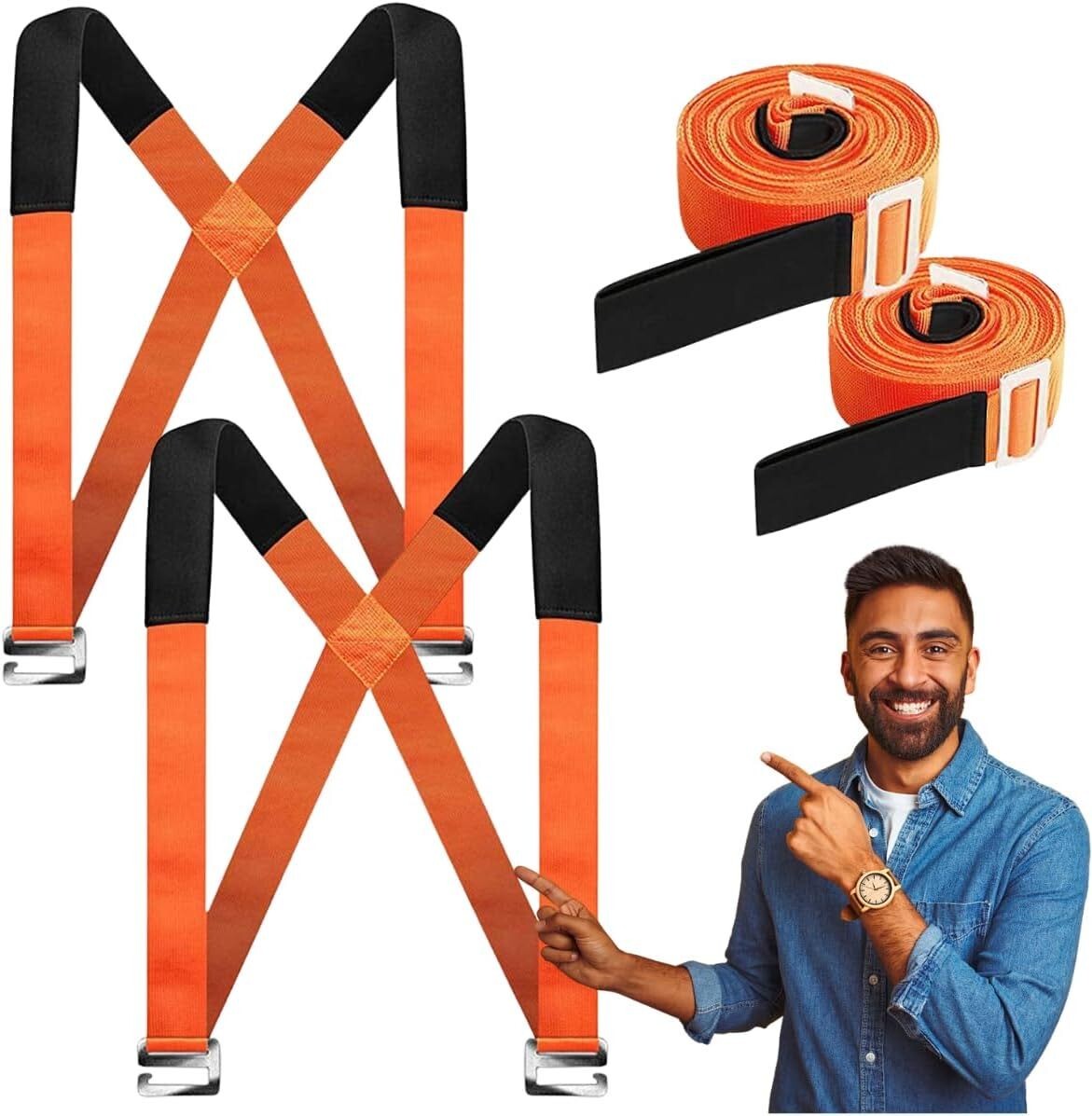 Heavy Furniture Appliances Moving Straps Rope Belt Transport Lifting System Tool