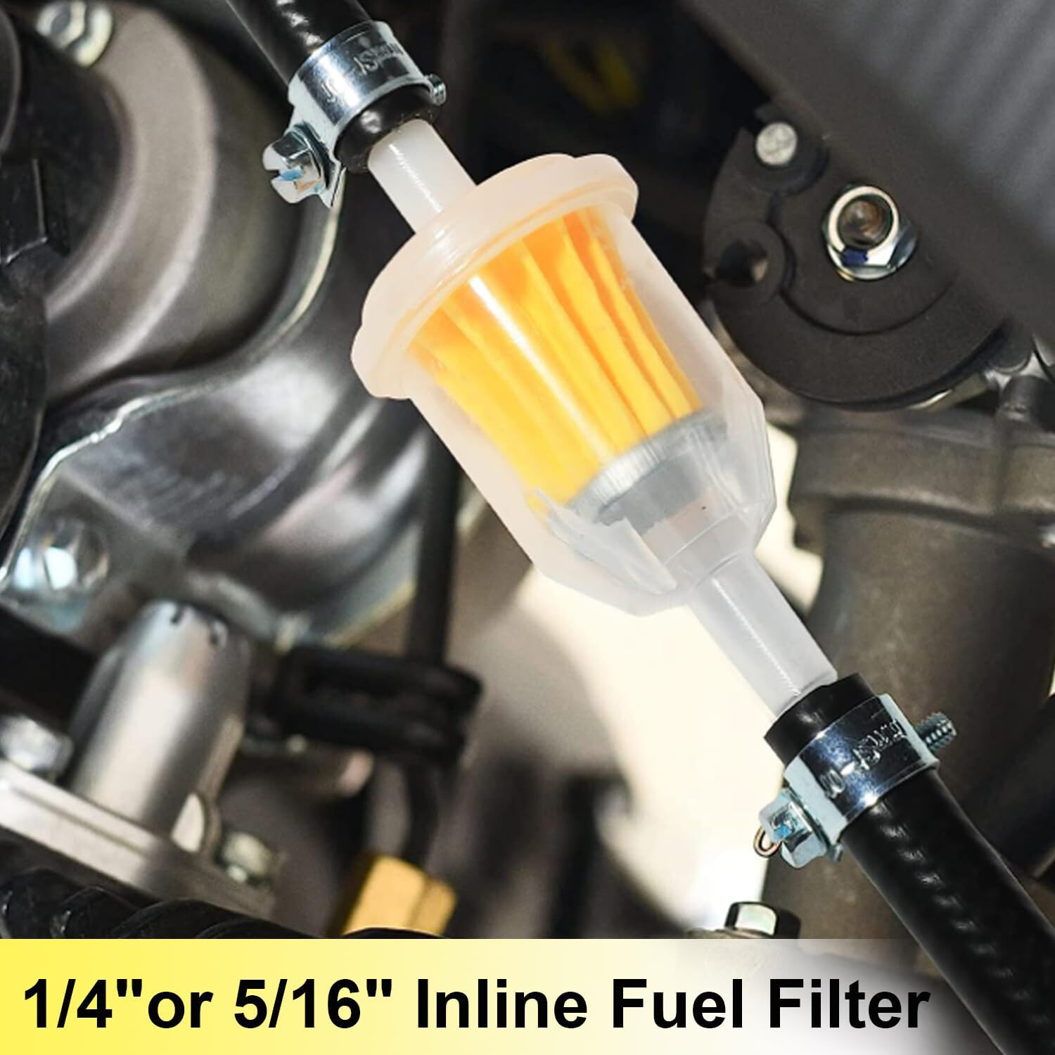 20Pcs Motor Inline Gas Oil Fuel Filter Small Engine For 1/4'' 5/16" Line US