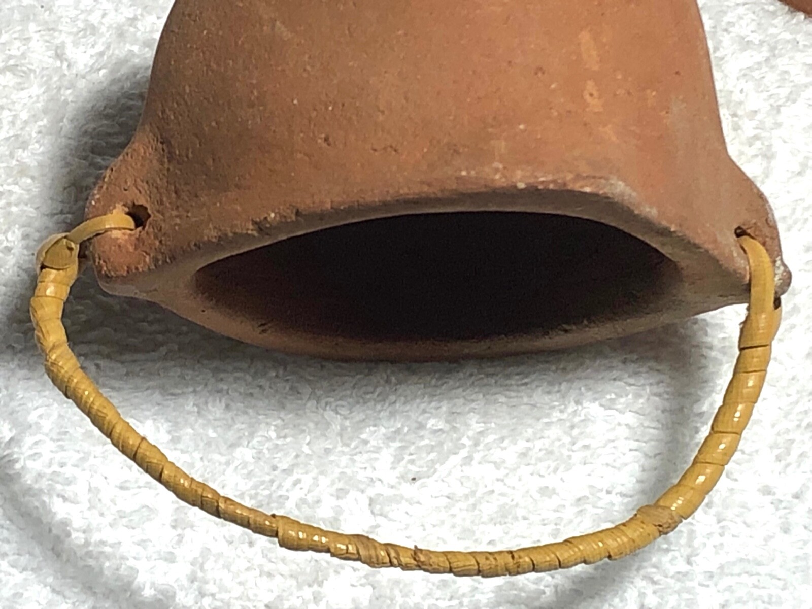 Negrito Novelty Pottery Indigenous Philippines Red Terra Cotta Bowl Pot Wicker H