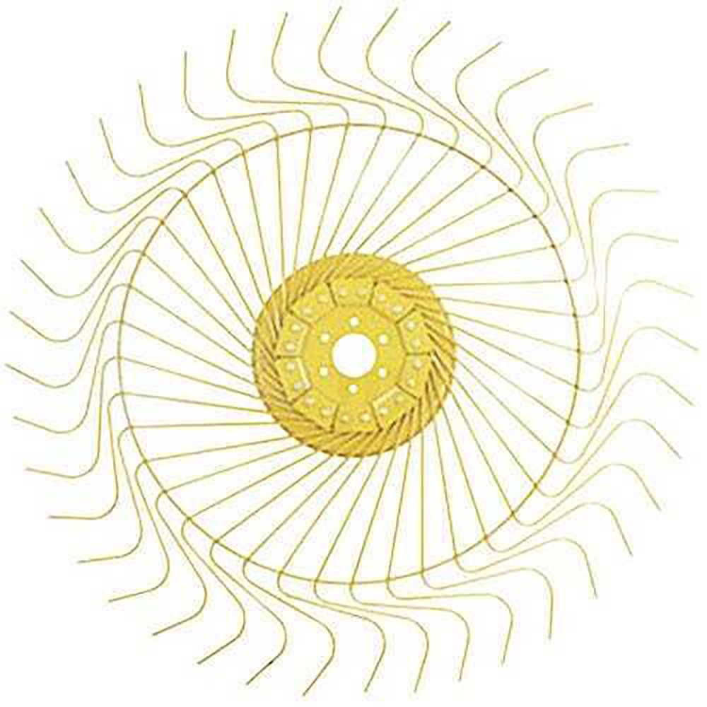 Complete Rake Wheel (RH) 7mm. Tines 804-P20BG003 Fits Tonutti RTP10 RTP12 V20 T6