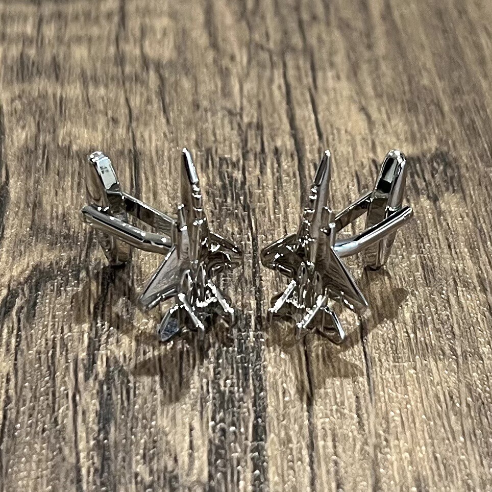 Aircraft Plane F-15 Fighter Eagle Men Birthday Father’s Day Gift Cufflinks